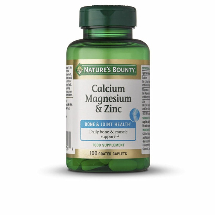 Suplimente Nature's Bounty, Calciu Zinc Magneziu, 100 capsule