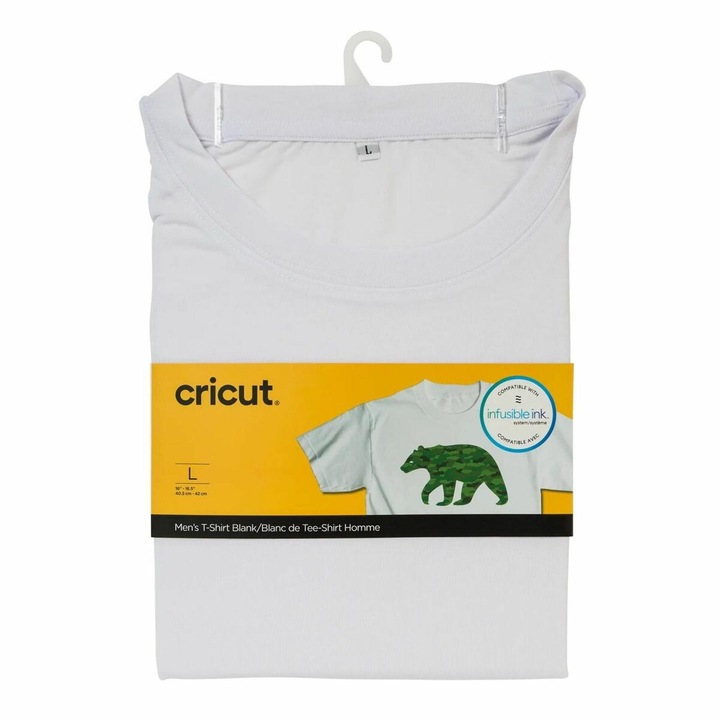 Cricut személyre szabható póló, pamut, fehér, L