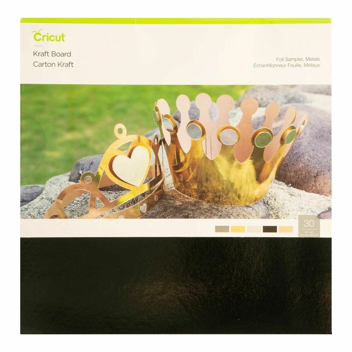 Set 30 foi autocolante Cricut Foil, multicolor, 30.5x30.5cm