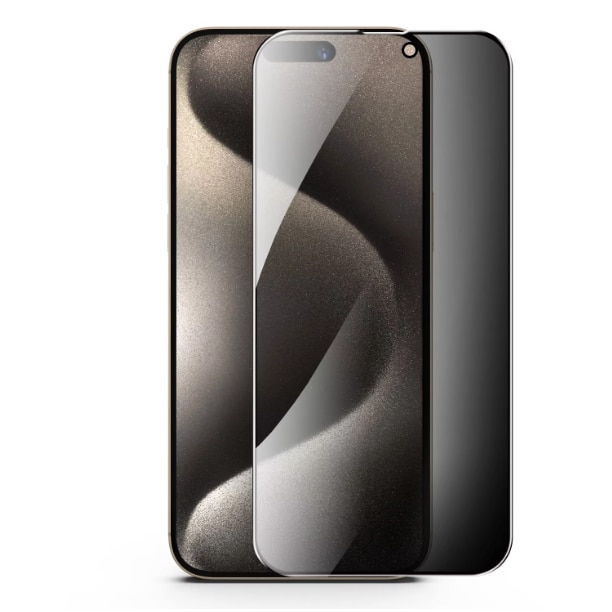 Set 2 Folii Privacy Glass, Sticla Securizata, Compatibil cu iPhone 15 PROMAX, Gorila X instalare usoara cu dispozitiv EASYAPP pentru indepartarea prafului, Anti-zgarieturi, Anti-amprenta, anti-explozie, Anti-soc, Anti-ulei, Anti-orbire