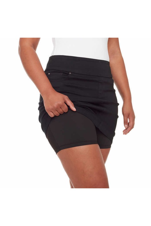 Fusta Dama din Jeans elastici confortabili, Negru