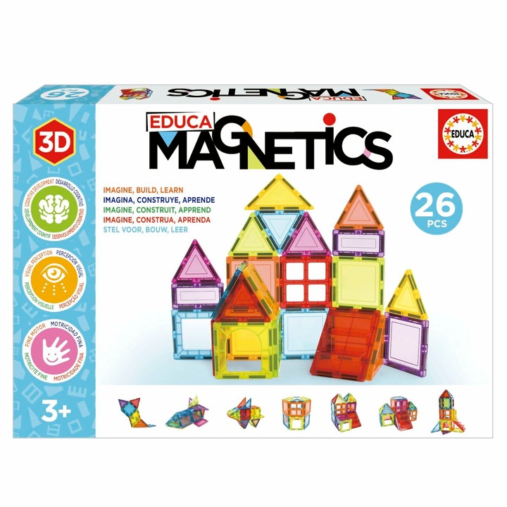 Образователна игра Educa Magnetics, пъзел, многоцветен