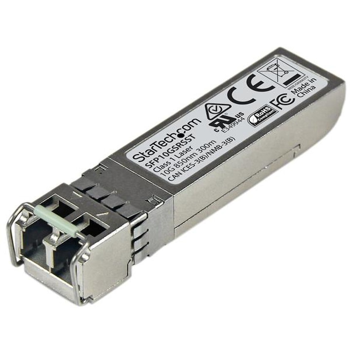 Приемо-предавател SFP+, Startech SFP10GSRSST, 850nm, 300м, сребрист