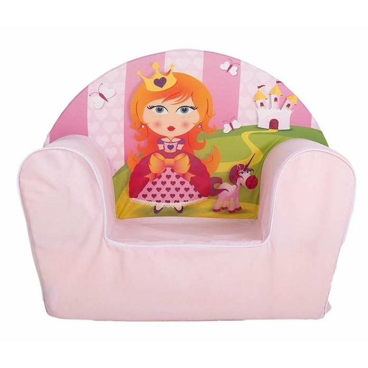 Scaun copii BigBuy, Princess Prink, roz, 44x34x53cm