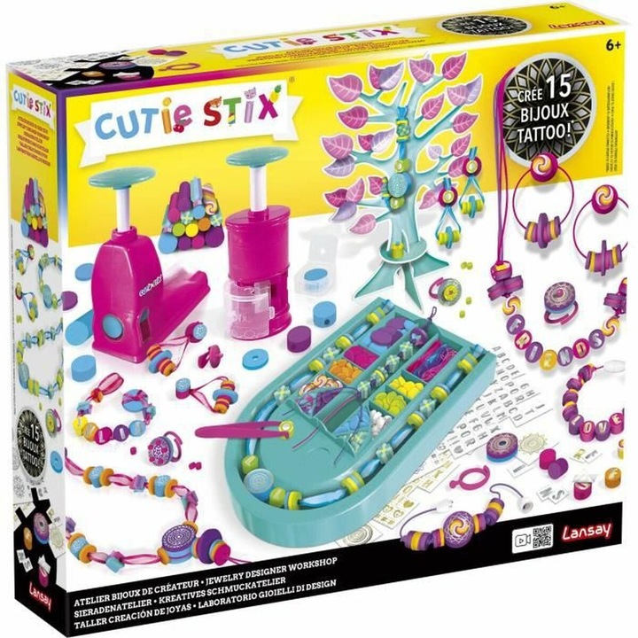 Set creare bijuterii Lansay Cutie Stix, pentru fetite, +6 ani