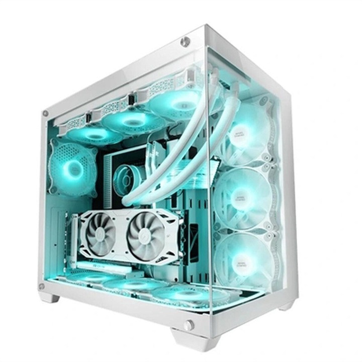 Carcasa Corsair 3000D RGB Mid-Tower, ATX, fara sursa, 3 ventilatoare AR120 RGB Series incluse, negru