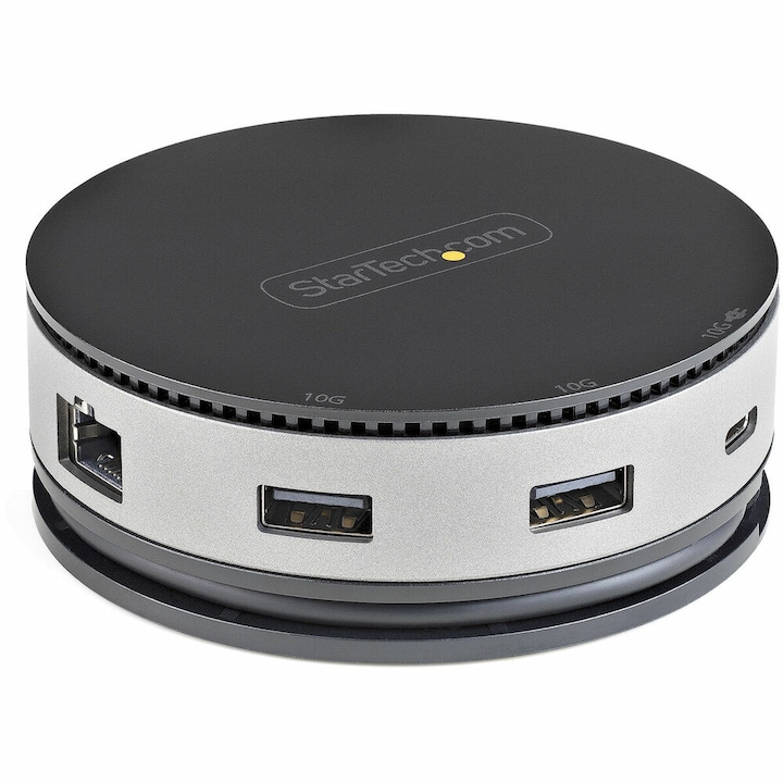 Startech USB Hub, HDMI, VGA, Ethernet, USB C, 75W, черен