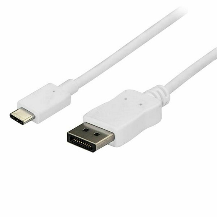 Cablu adaptor Startech USB C la DisplayPort, 1.8m, alb