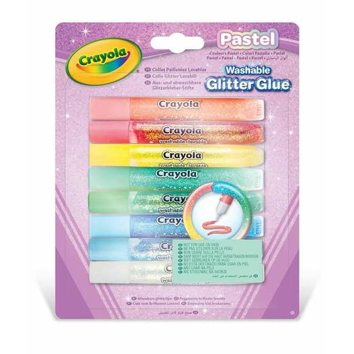 Set decorativ Crayola Pups, 8 piese, multicolor, 15.6x1.5x21.3cm