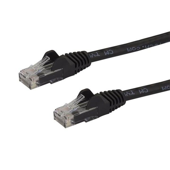 Cablu de retea Startech Cat6 UTP, RJ45 snagless, negru, 30.5m