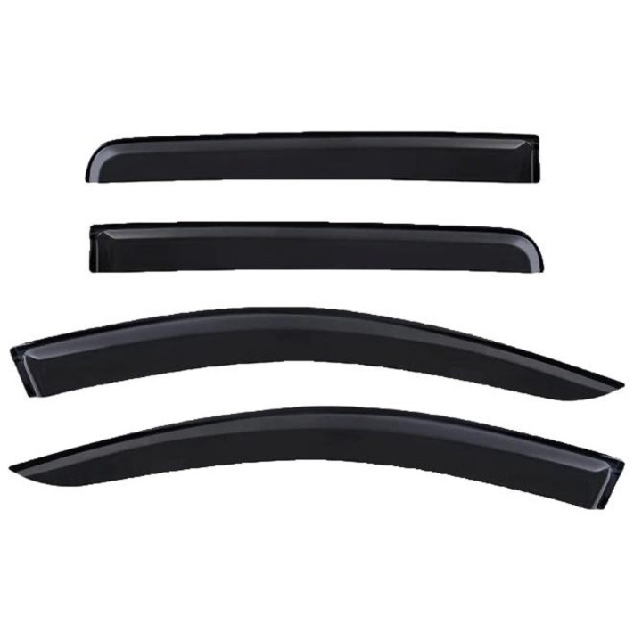 Комплект от 4 дефлектора, за Fiat Fullback 2015-2022 Dual Cab, ABS, лесен монтаж, водоустойчив
