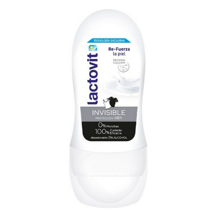 Deodorant roll-on Lactovit Invisible Antimanchas, 50 ml
