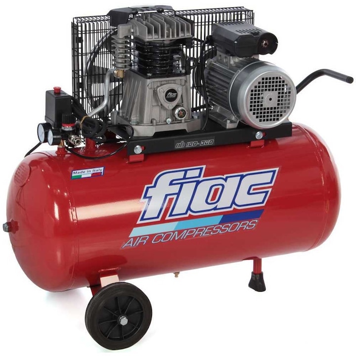 Compresor cu piston, profesional FIAC, tip AB100/415MC, alimentare 220V, rezervor 100l, debit 310l/min, 10 bar, ungere cu ulei