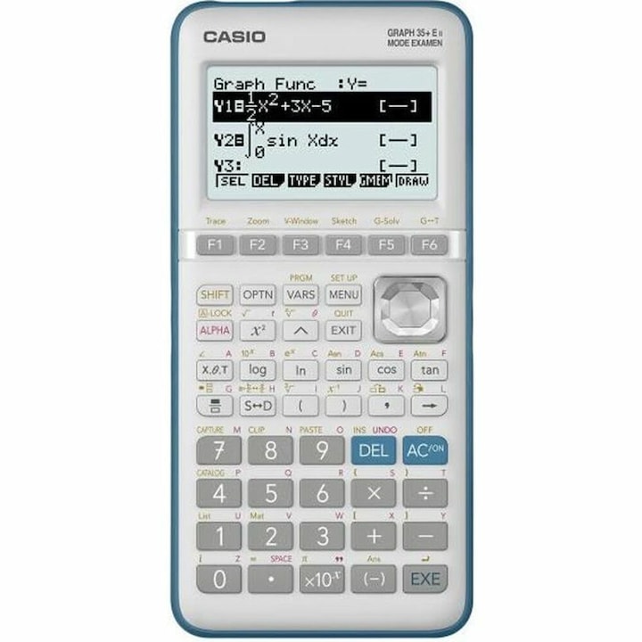 Calculator de birou Casio Graph 35+E II, alimentare baterie, 4 x AAA