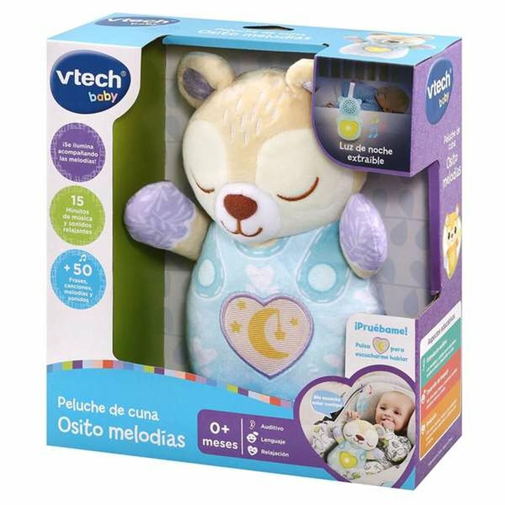 Интерактивна играчка, Vtech, Плюшено мече, 23x19x8.5cm, за бебета +0 месеца
