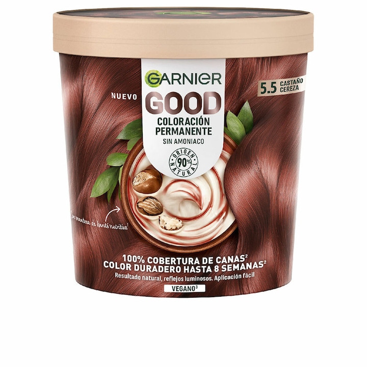 Vopsea de par Garnier Good Cherry, nuanta 5.5, castaniu
