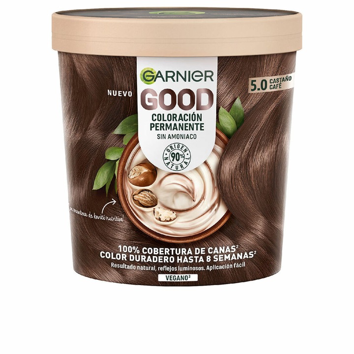 Vopsea de par Garnier Good, Nuanta 5.0, maro