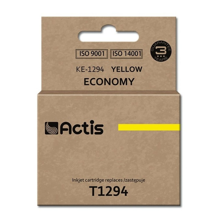 Actis KE-1294 eredeti tintapatron, sárga, 15ml, tintasugaras nyomtatókhoz