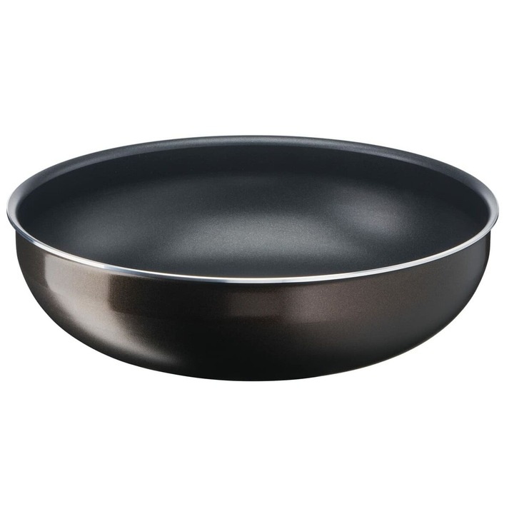 Tigaie Wok Tefal, antiaderenta, negru