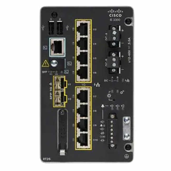 CISCO IE-3300-8T2S-E kapcsoló, USB 2.0, fekete