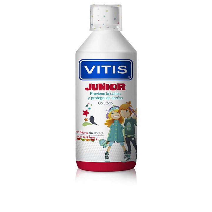 Apa de gura pentru copii, Vitis, Anti-carii, Aroma de fructe, 500 ml