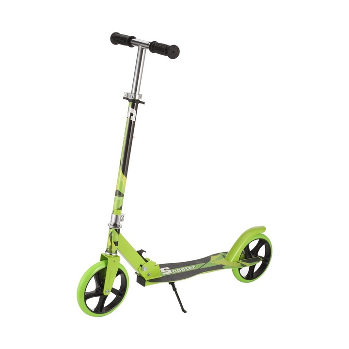 NOVOKIDS™ Storm EVO PRO roller gyerekeknek és tinédzsereknek, Maximum 100 kg, Super Brake funkció, állítható magasságú fogantyú, kerékátmérő 200 mm, zöld