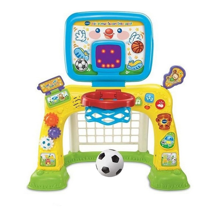 Vtech interaktív játék, multisport baba, tarka, 1 év+