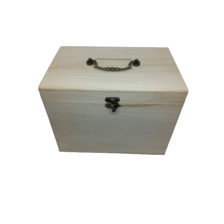 Cufar lemn pentru dar nunta, botez 21cmx12cmx15cm