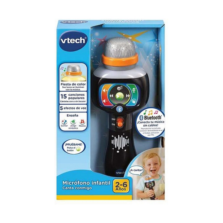 Microfon Karaoke Vtech Sing with me, jucarie muzicala, 3 baterii