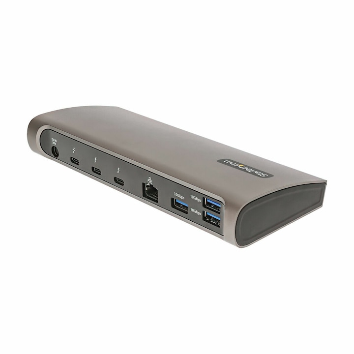 USB хъб, Startech, RJ45, MicroSD, USB, Audio, Сив