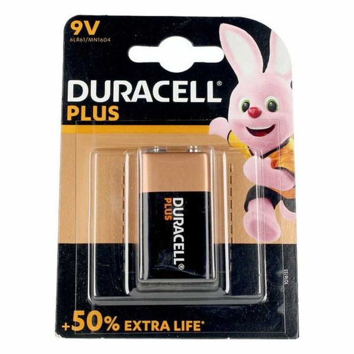 Alkáli elem Duracell Plus Power, 9V, 50g