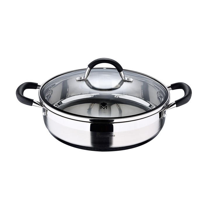 Тенджера с капак Masterpro, неръждаема стомана AISI 304, 3.8L, 28x7cm