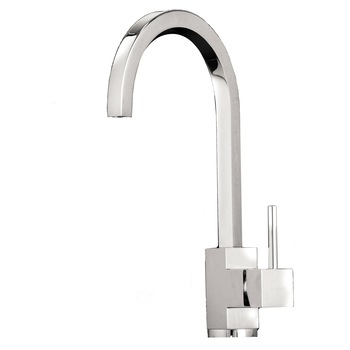 Baterie bucatarie Alveus Lago, fpipa inalta rotativa, cartus ceramic, Crom