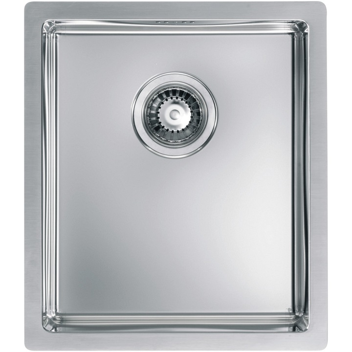 Chiuveta bucatarie Alveus Quadrix 20 1102603, 390 x 450 mm, adancime cuva 200 mm, ventil inclus, 3 tipuri instalare, finisaj satinat, Inox