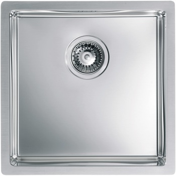 Chiuveta bucatarie Alveus Quadrix 30, 450 x 450 mm, adancime cuva 200 mm, ventil inclus, 3 tipuri instalare, finisaj satinat, Inox