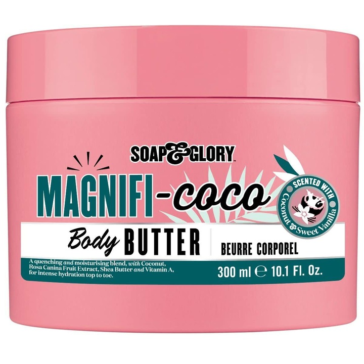 Soap & Glory MAGNIFI-kókusz testvaj, hidratáló, kókusz és vanília aroma, 300 ml