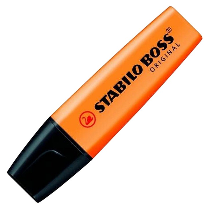 Комплект от 10 маркера Stabilo Boss, оранжеви, 2,5 мм
