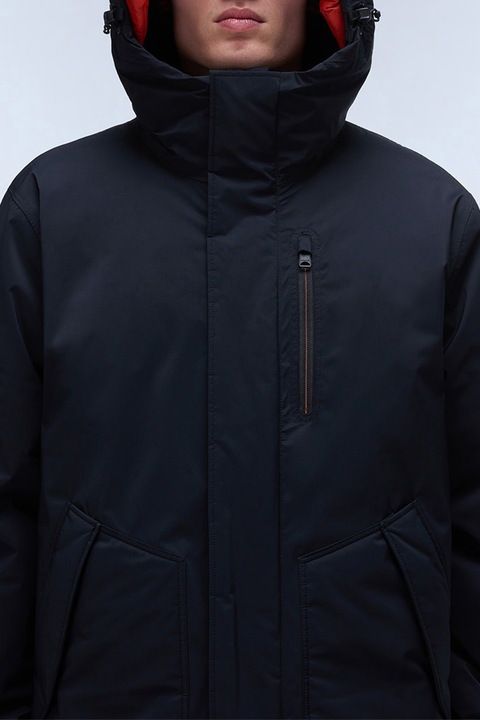 Napapijri, Kapucnis télikabát ferde zsebekkel, Fekete