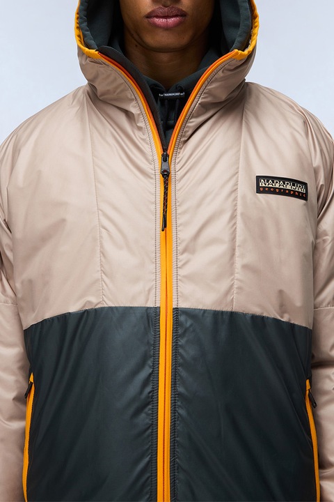 Napapijri, Kapucnis télikabát, Zöld/Bézs