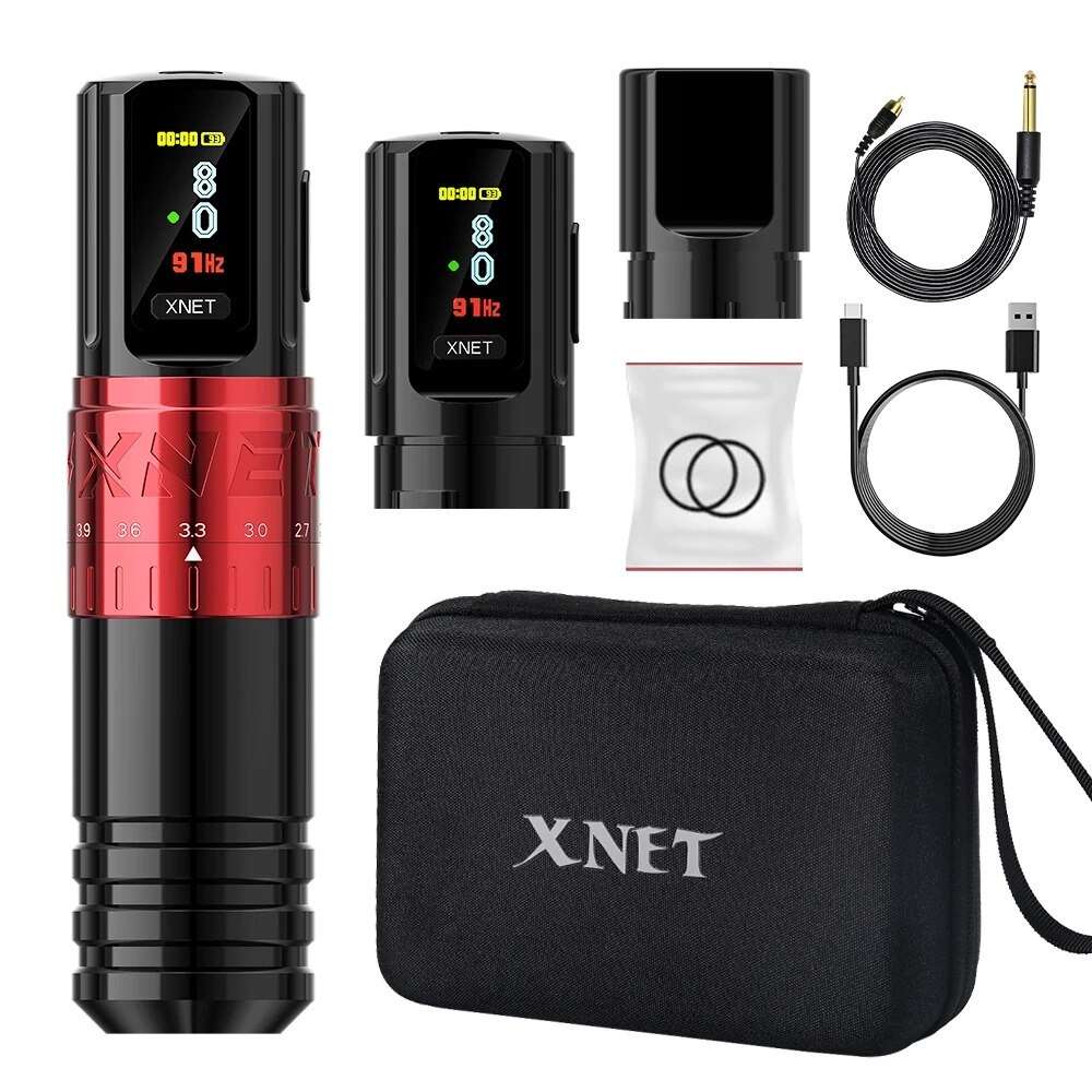 Masina de tatuat wireless, Vipera, motor fara nucleu, ecran OLED