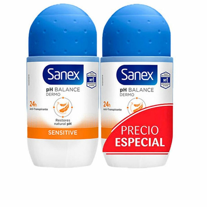 2 db Sanex Sensitive Roll-On Dezodor készlet, 50ml