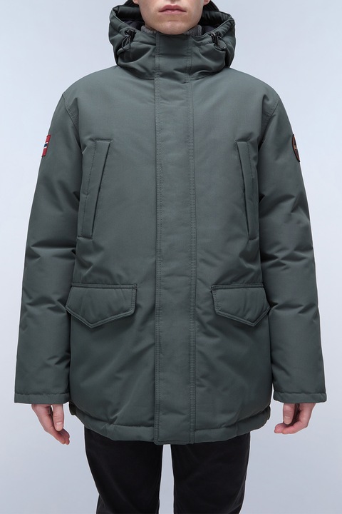 Napapijri, Дълго непромокаемо яке Cornier с вата, Въглен сиво