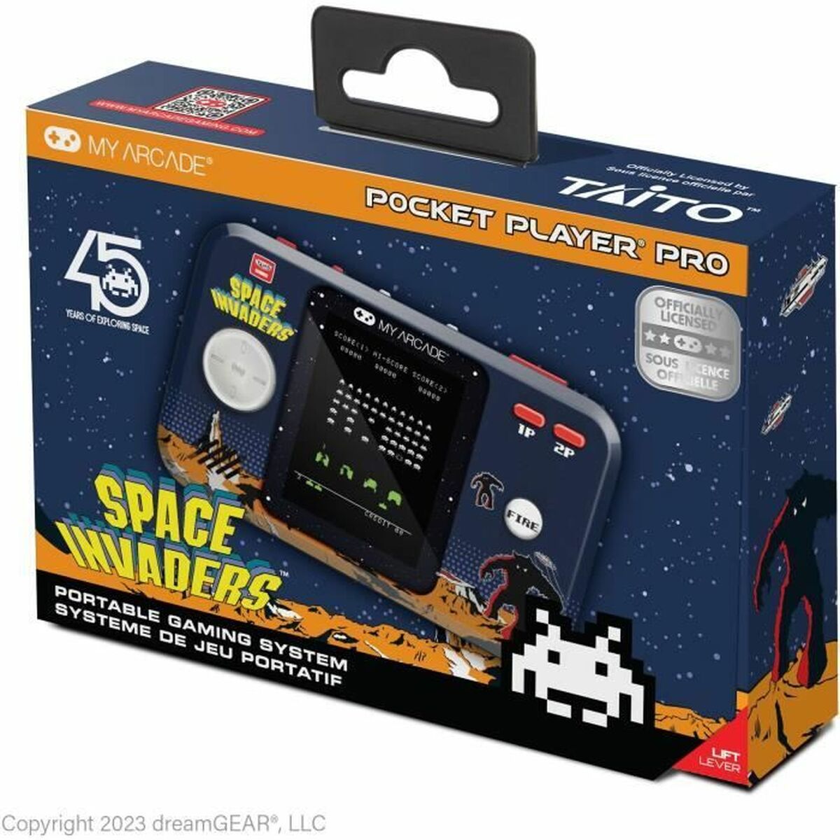 Consola portabila de jocuri My Arcade Pocket Player PRO, Space Invaders, Jocuri Retro