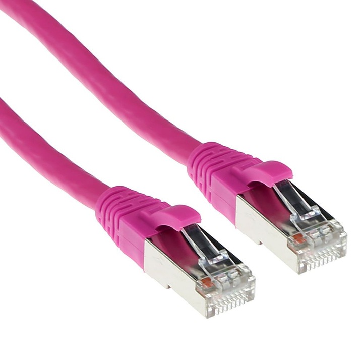Cablu Patch ACT CAT6A S-FTP 2m Roz