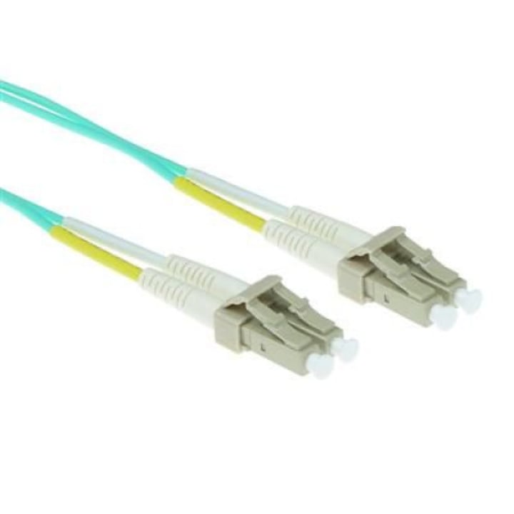 Cablu fibra optica, ACT, Multimode OM3, duplex, conectori LC, 2.5m, Multicolor