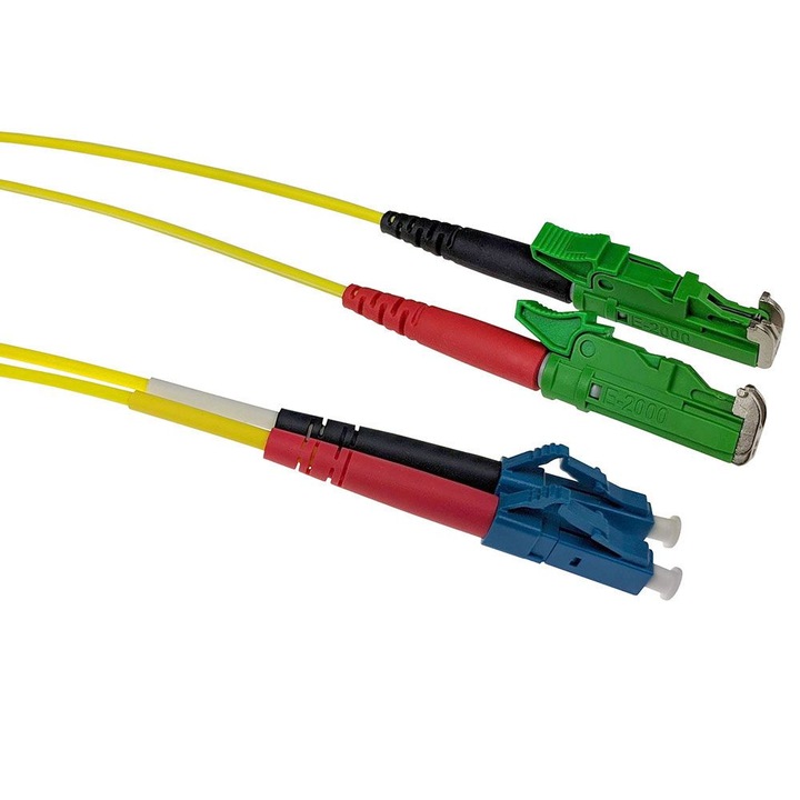 Cablu de date, ACT, Fibra optica, Conectori LC/UPC, 7 m, Multicolor
