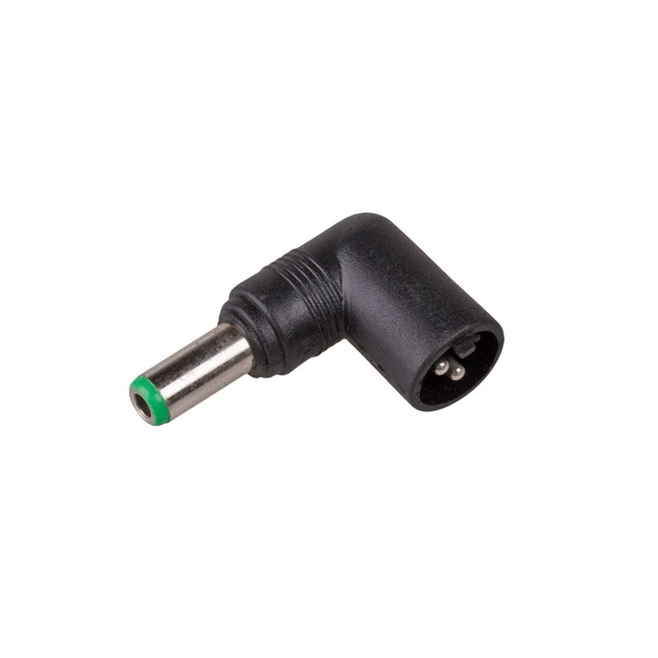 Adaptor notebook Akyga AK-SC-M1, conector 3-pin, unghi 90 grade, negru, 6.3x3.0mm