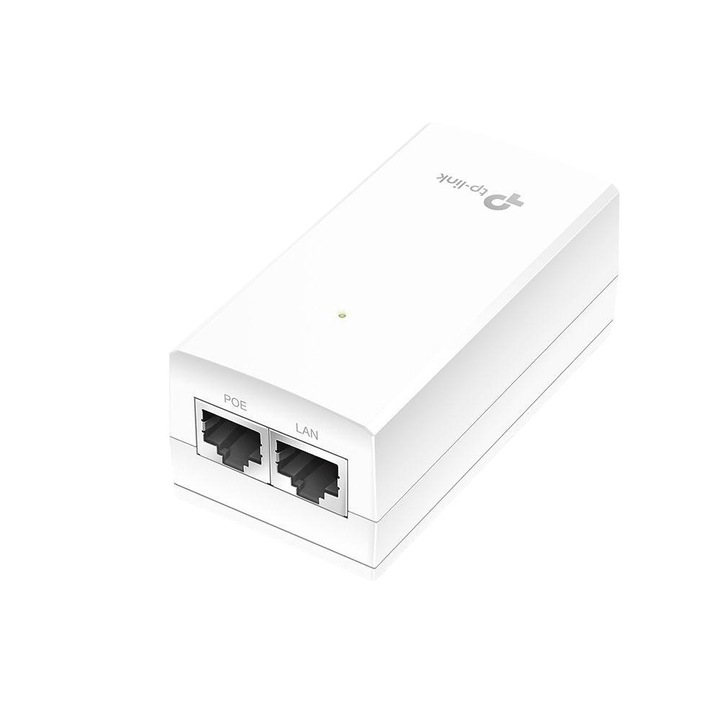 PoE адаптер, TP-Link, пасивен, 48 V, бял