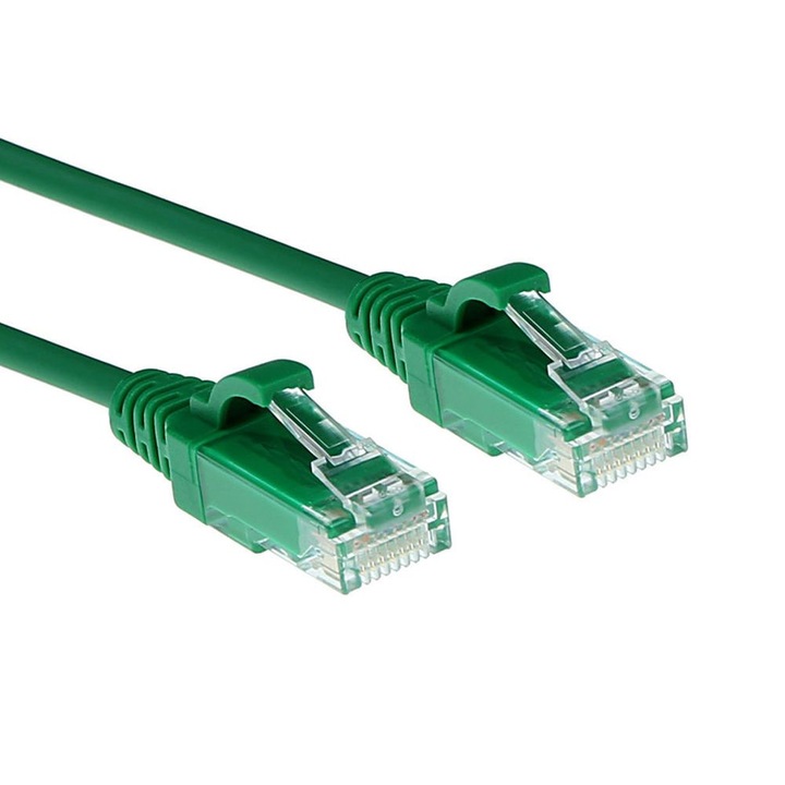 ACT CAT6 U-UTP Patch Cable 0,15m Green, 230280, Hálózati kábelek