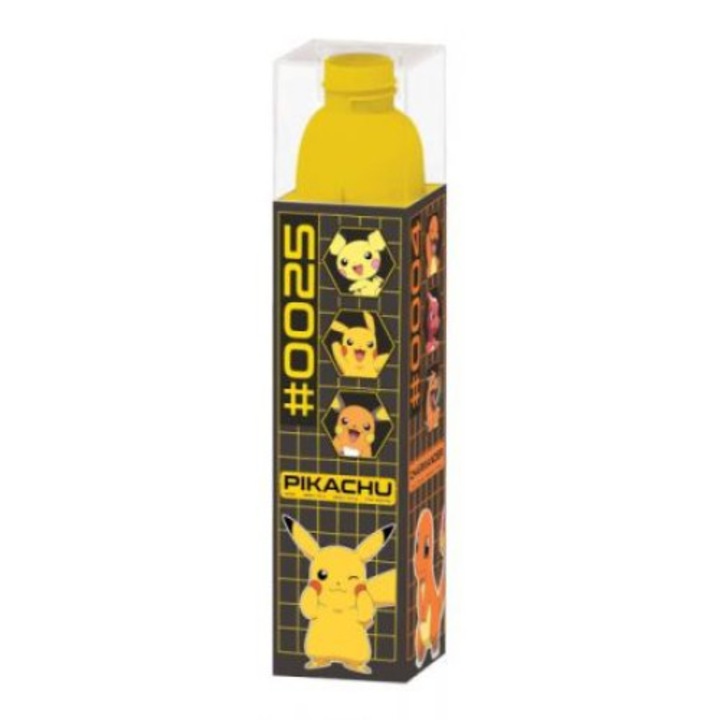 Sticla apa copii forma Pok├⌐mon Team, 650 ml Negru